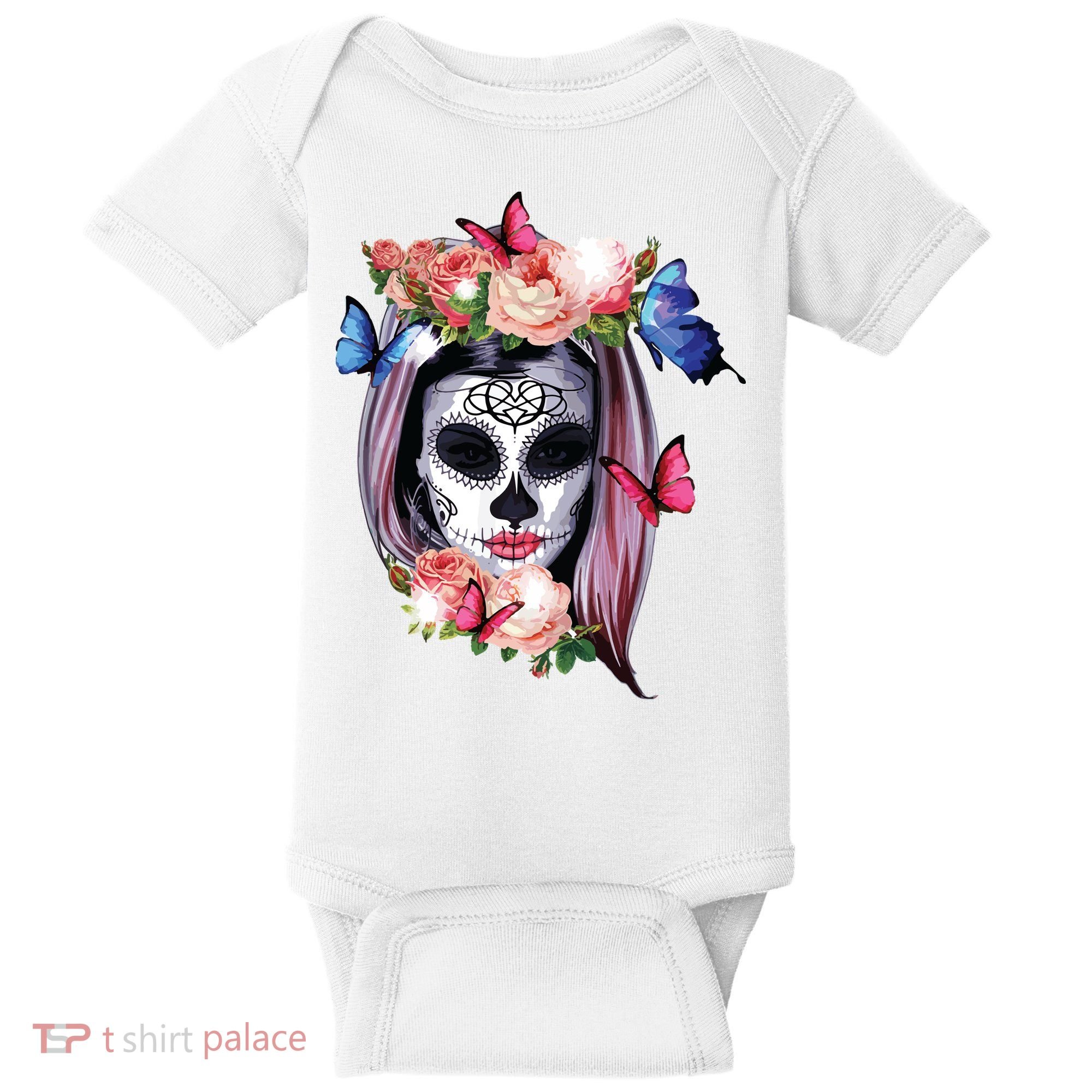 Dia De Los Muertos Sugar Skull Catrina Day Of The Dead Baby Bodysuit