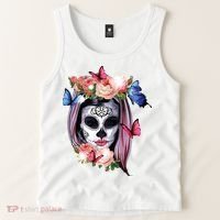 Dia De Los Muertos Sugar Skull Catrina Day Of The Dead Tank Top thumb 2