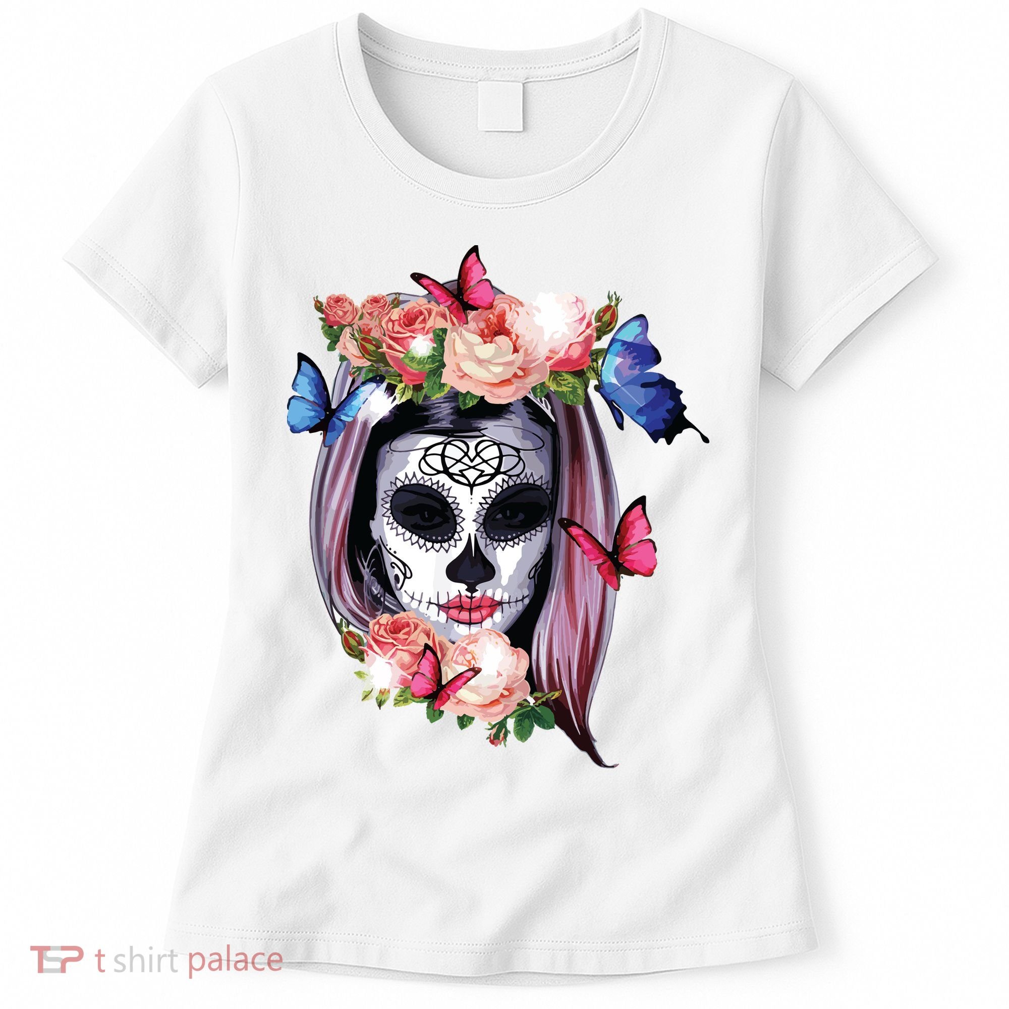 Dia De Los Muertos Sugar Skull Catrina Day Of The Dead Women's T-Shirt