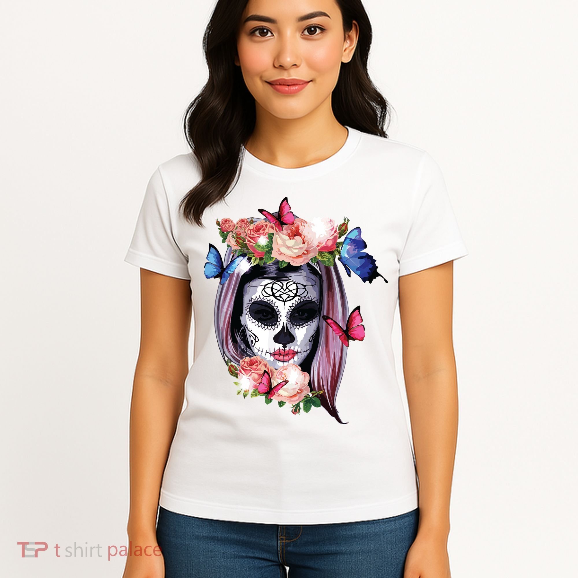 Dia De Los Muertos Sugar Skull Catrina Day Of The Dead Women's T-Shirt