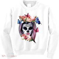 Dia De Los Muertos Sugar Skull Catrina Day Of The Dead Kids Sweatshirt thumb 0