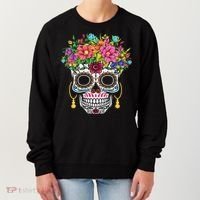 Dia De Los Muertos Day Of The Dead Sugar Skull Halloween Women's Sweatshirt thumb 0