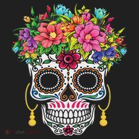 Dia De Los Muertos Day Of The Dead Sugar Skull Halloween Women's Sweatshirt thumb 2