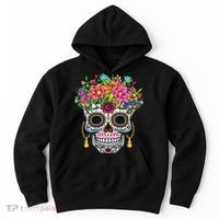Dia De Los Muertos Day Of The Dead Sugar Skull Halloween Hoodie thumb 0