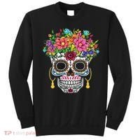 Dia De Los Muertos Day Of The Dead Sugar Skull Halloween Sweatshirt thumb 0