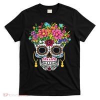 Dia De Los Muertos Day Of The Dead Sugar Skull Halloween T-Shirt thumb 0
