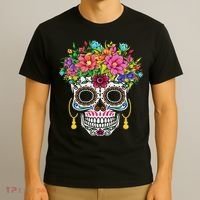 Dia De Los Muertos Day Of The Dead Sugar Skull Halloween T-Shirt thumb 3