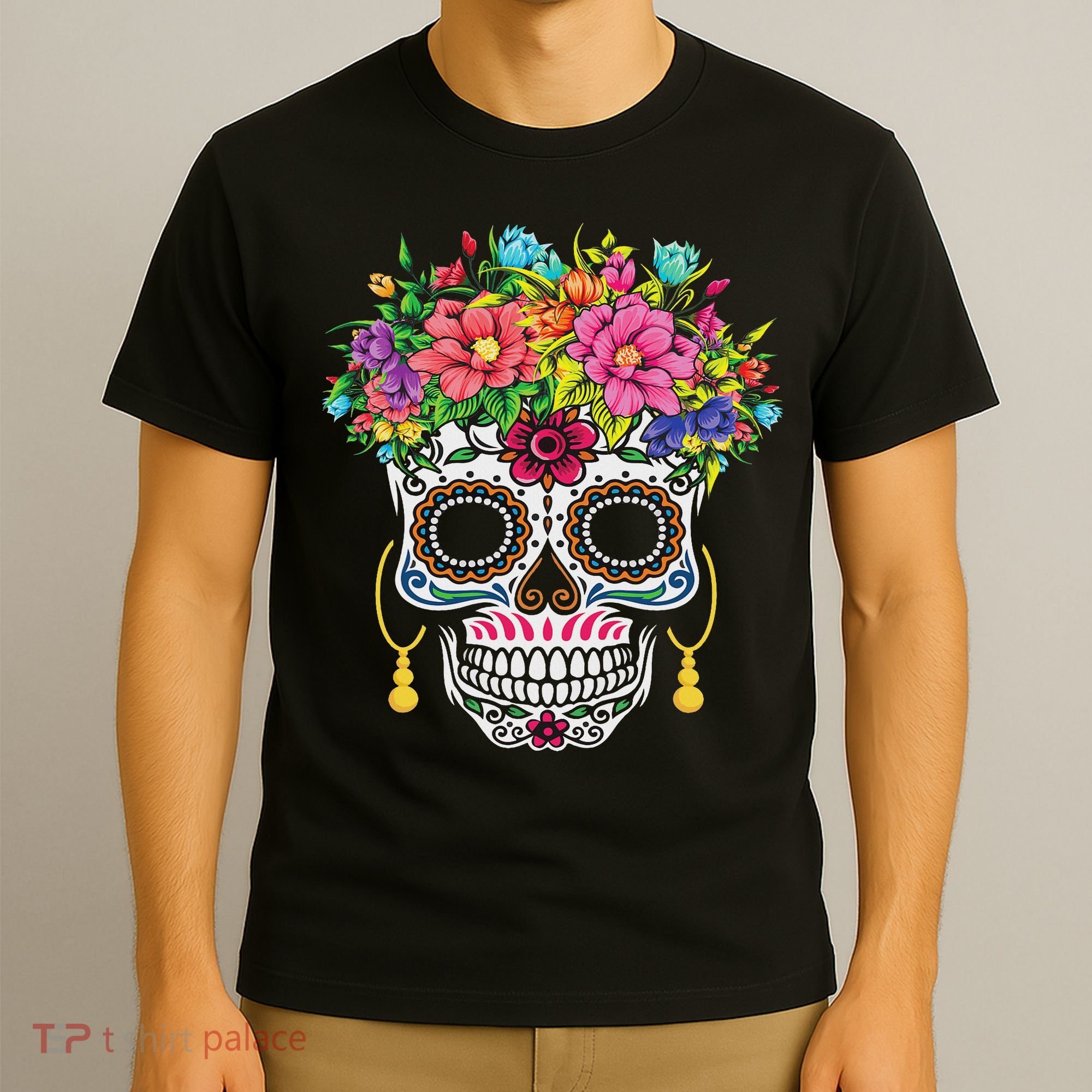 Dia De Los Muertos Day Of The Dead Sugar Skull Halloween T-Shirt