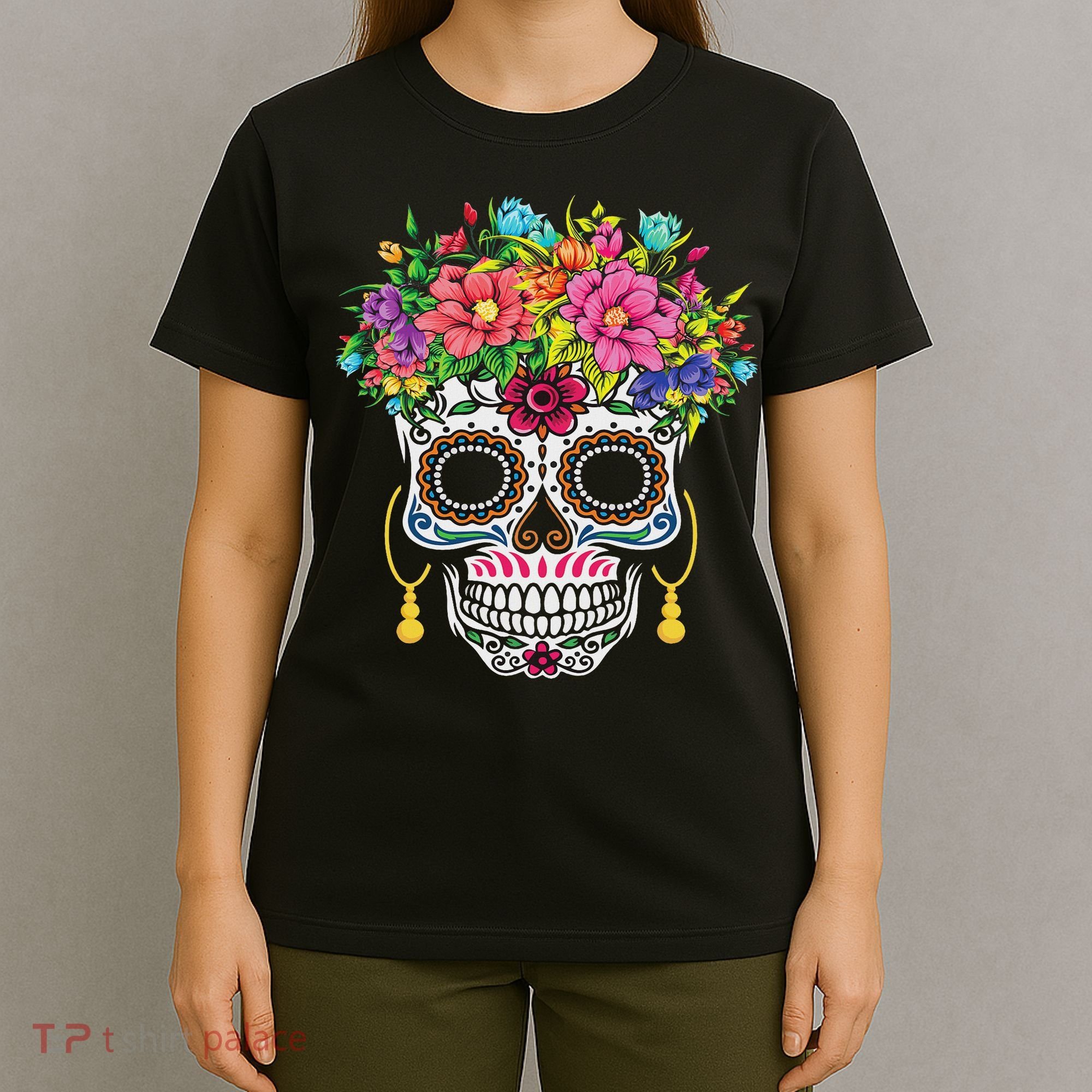 Dia De Los Muertos Day Of The Dead Sugar Skull Halloween T-Shirt