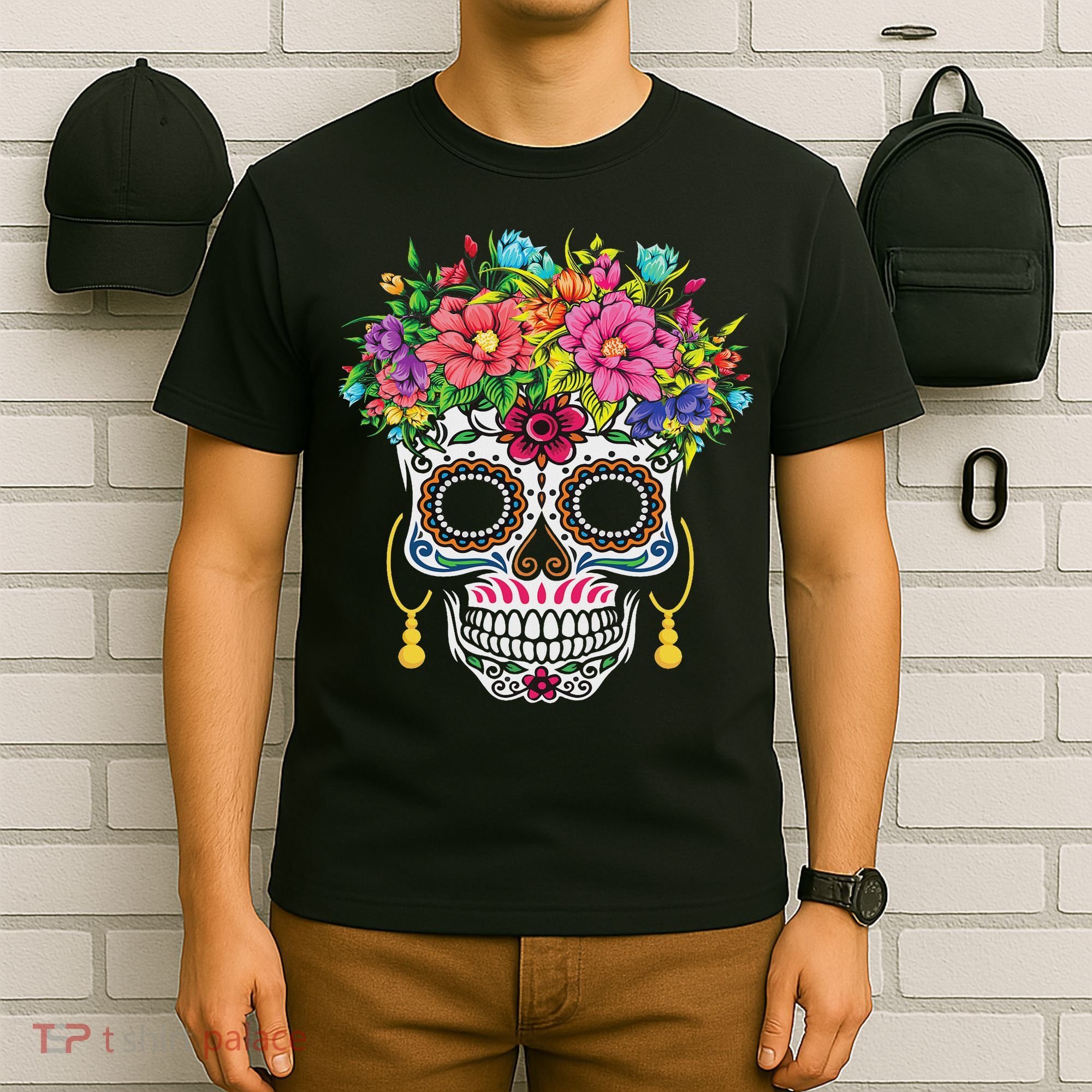 Dia De Los Muertos Day Of The Dead Sugar Skull Halloween T-Shirt