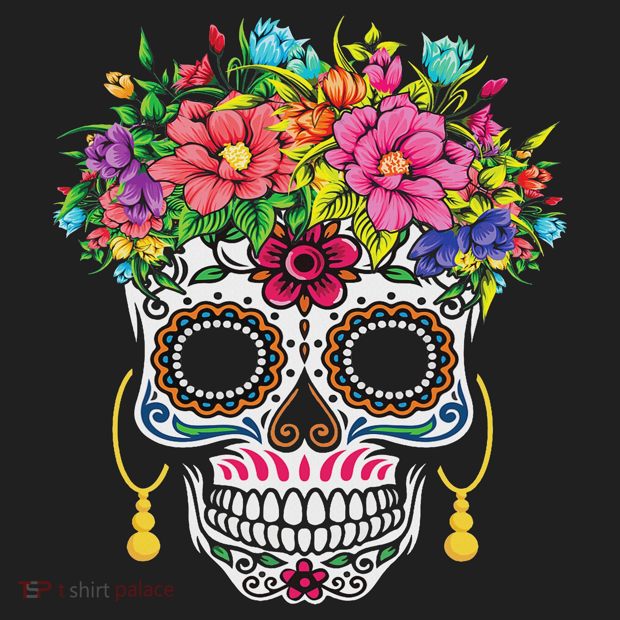 Dia De Los Muertos Day Of The Dead Sugar Skull Halloween Beanie