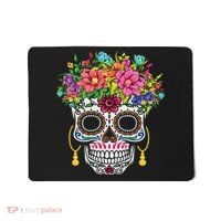 Dia De Los Muertos Day Of The Dead Sugar Skull Halloween Mousepad thumb 0