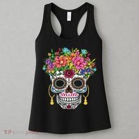 Dia De Los Muertos Day Of The Dead Sugar Skull Halloween Women's Tank Top thumb 3