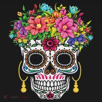Dia De Los Muertos Day Of The Dead Sugar Skull Halloween Women's Tank Top thumb 5