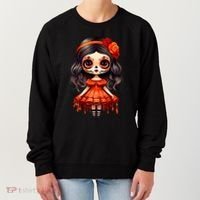 Dia De Los Muertos La Catrina Cute Skeleton Mexican Women's Sweatshirt thumb 0