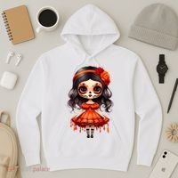Dia De Los Muertos La Catrina Cute Skeleton Mexican Hoodie thumb 3