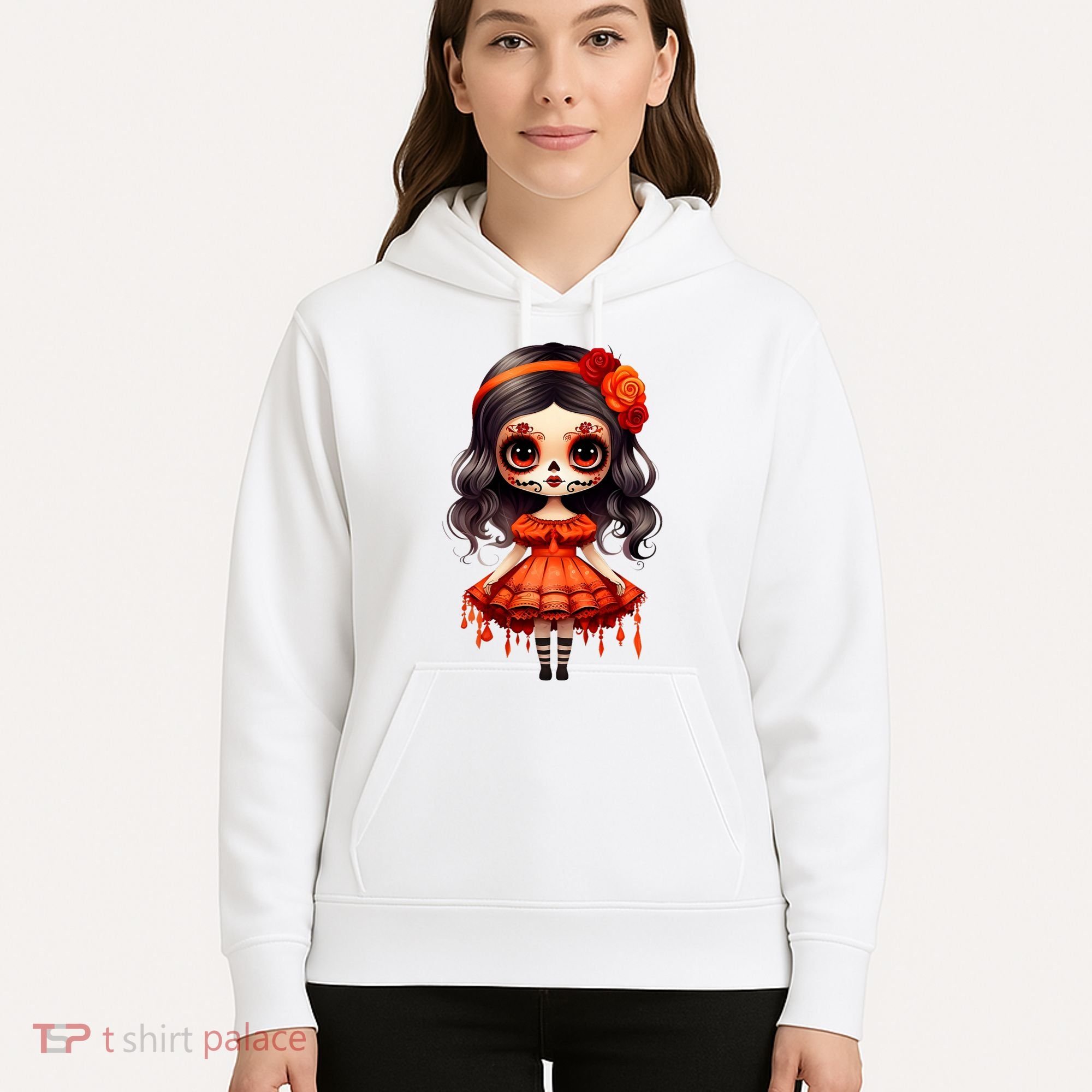 Dia De Los Muertos La Catrina Cute Skeleton Mexican Hoodie