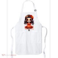 Dia De Los Muertos La Catrina Cute Skeleton Mexican Apron thumb 0