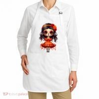 Dia De Los Muertos La Catrina Cute Skeleton Mexican Apron thumb 2