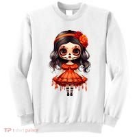 Dia De Los Muertos La Catrina Cute Skeleton Mexican Sweatshirt thumb 0