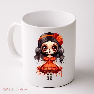 Dia De Los Muertos La Catrina Cute Skeleton Mexican Coffee Mug