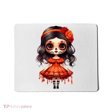 Dia De Los Muertos La Catrina Cute Skeleton Mexican Mousepad