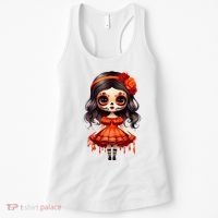Dia De Los Muertos La Catrina Cute Skeleton Mexican Women's Tank Top thumb 0