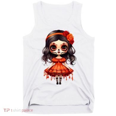 Dia De Los Muertos La Catrina Cute Skeleton Mexican Tank Top