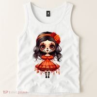 Dia De Los Muertos La Catrina Cute Skeleton Mexican Tank Top thumb 2