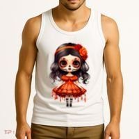 Dia De Los Muertos La Catrina Cute Skeleton Mexican Tank Top thumb 3