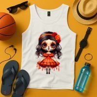 Dia De Los Muertos La Catrina Cute Skeleton Mexican Tank Top thumb 4