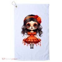 Dia De Los Muertos La Catrina Cute Skeleton Mexican Golf Towel thumb 0