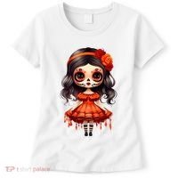 Dia De Los Muertos La Catrina Cute Skeleton Mexican Women's T-Shirt thumb 0