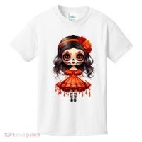 Dia De Los Muertos La Catrina Cute Skeleton Mexican Kids T-Shirt thumb 0