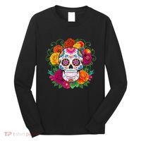 Dia De Los Muertos Costume Day Of The Dead Sugar Skull Long Sleeve Shirt thumb 0