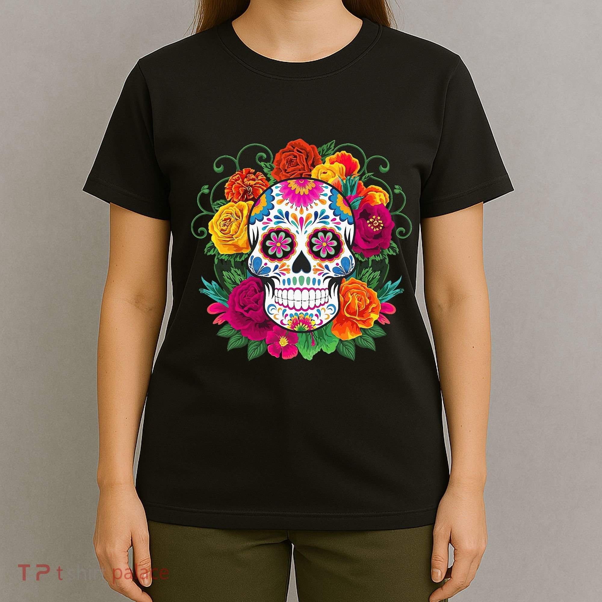 Dia De Los Muertos Costume Day Of The Dead Sugar Skull T-Shirt