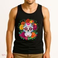 Dia De Los Muertos Costume Day Of The Dead Sugar Skull Tank Top thumb 3