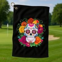 Dia De Los Muertos Costume Day Of The Dead Sugar Skull Golf Towel thumb 1
