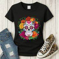 Dia De Los Muertos Costume Day Of The Dead Sugar Skull Women's T-Shirt thumb 3