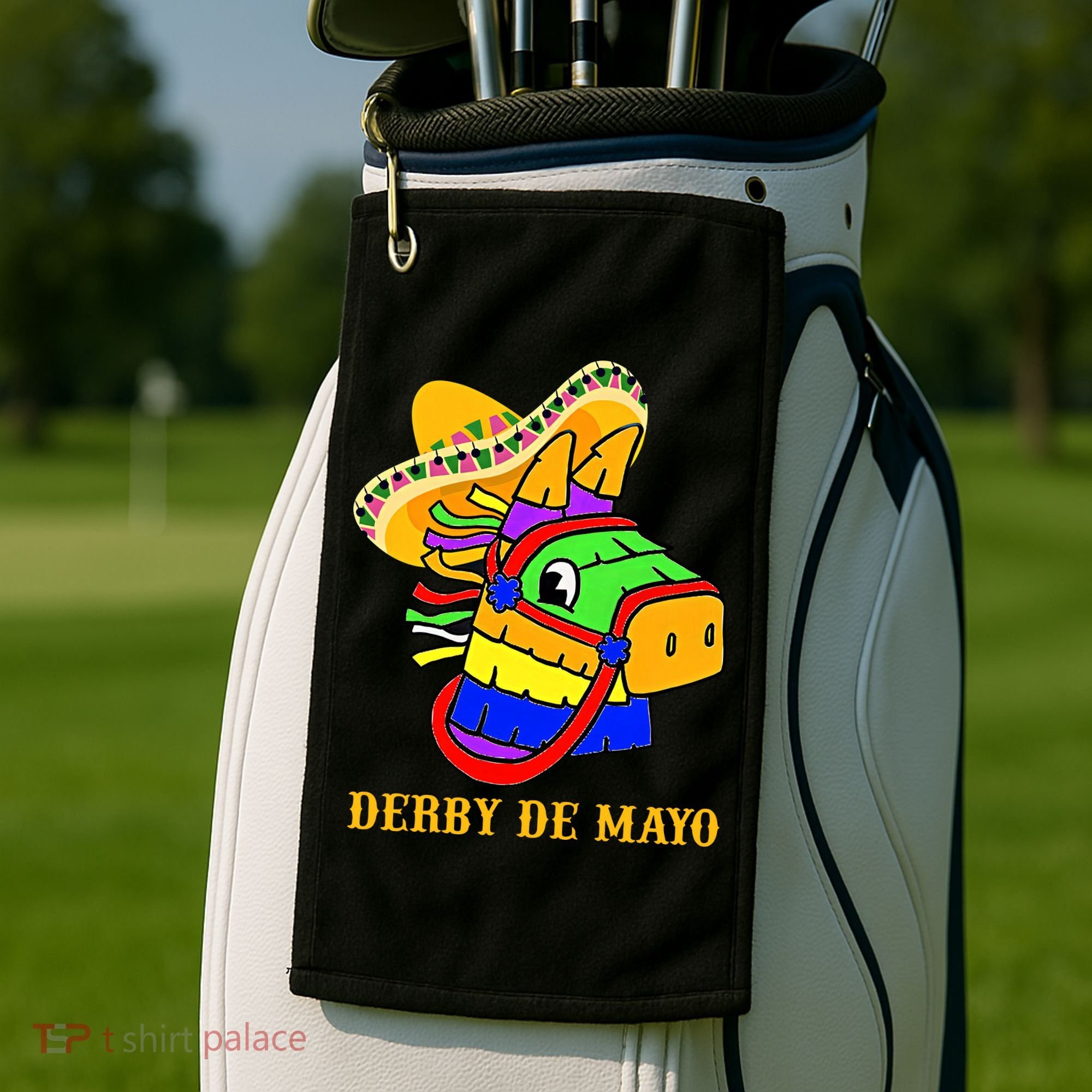 Derby De Mayo Horse Racing Mexican Fiesta Kentuky Derby Cinco De Mayo Golf Towel