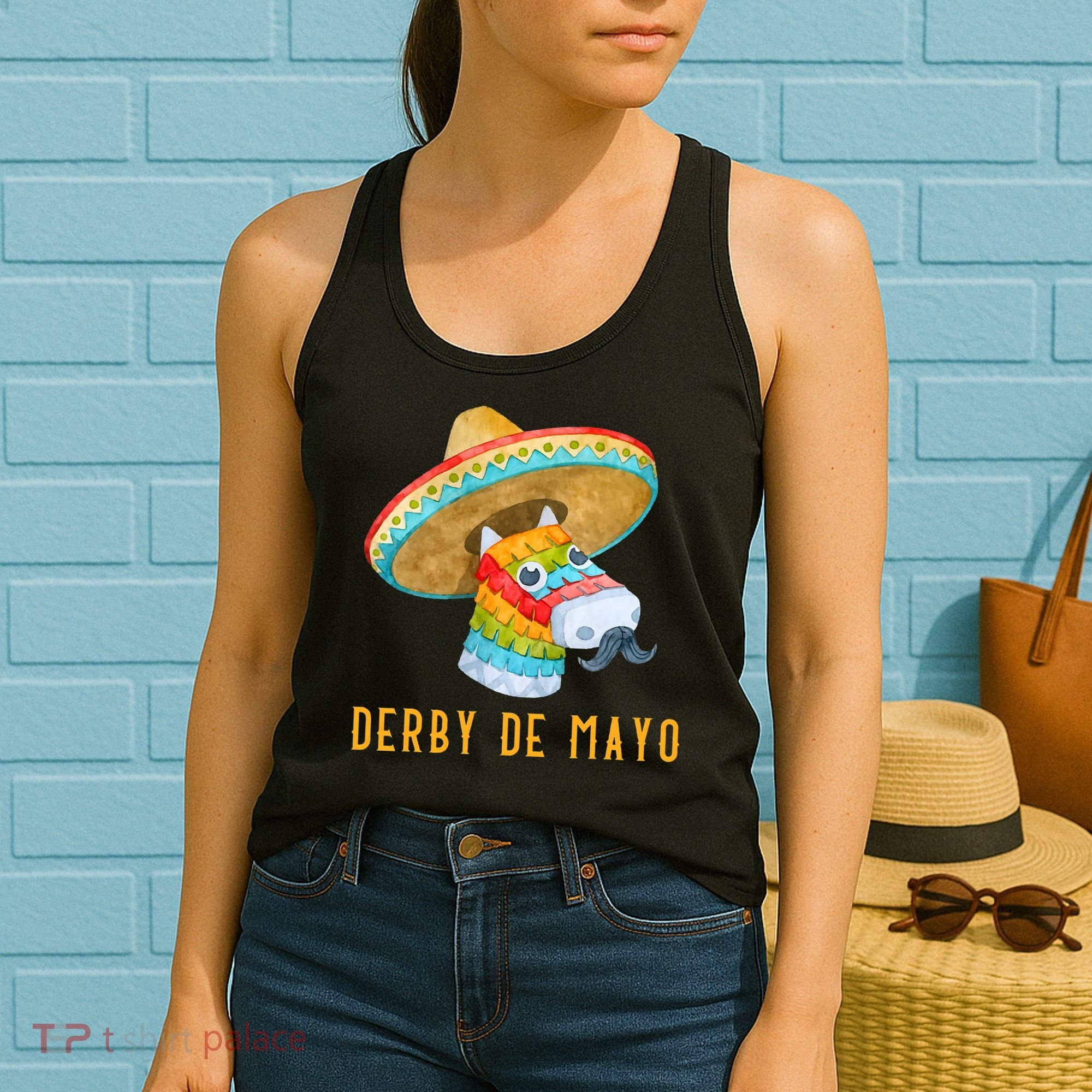 Derby de Mayo Kentucky Horse Race Mexico Pinata Mexican Women's Tank Top