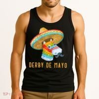 Derby de Mayo Kentucky Horse Race Mexico Pinata Mexican Tank Top thumb 3