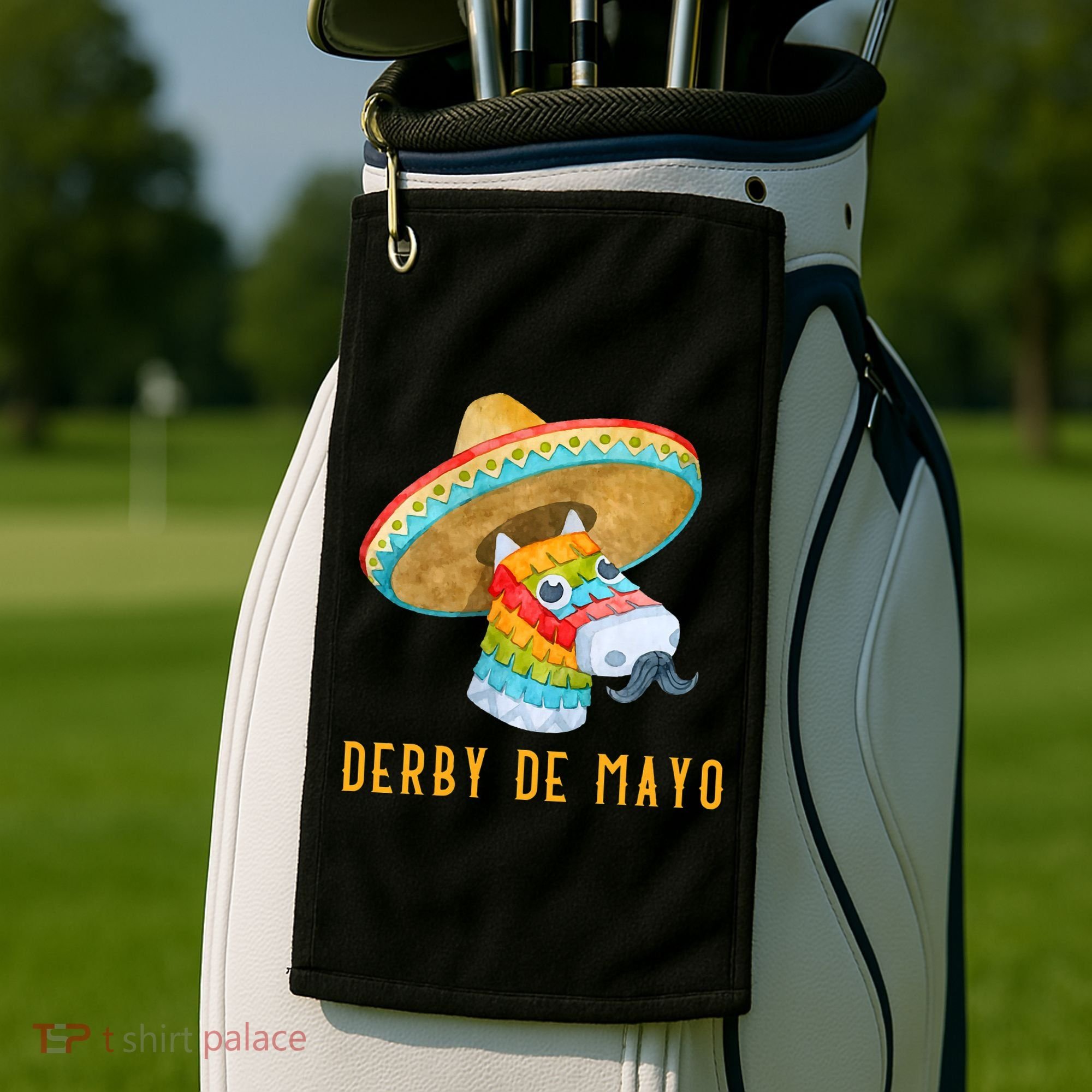 Derby de Mayo Kentucky Horse Race Mexico Pinata Mexican Golf Towel