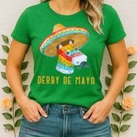 Derby de Mayo Kentucky Horse Race Mexico Pinata Mexican Women's T-Shirt thumb 2
