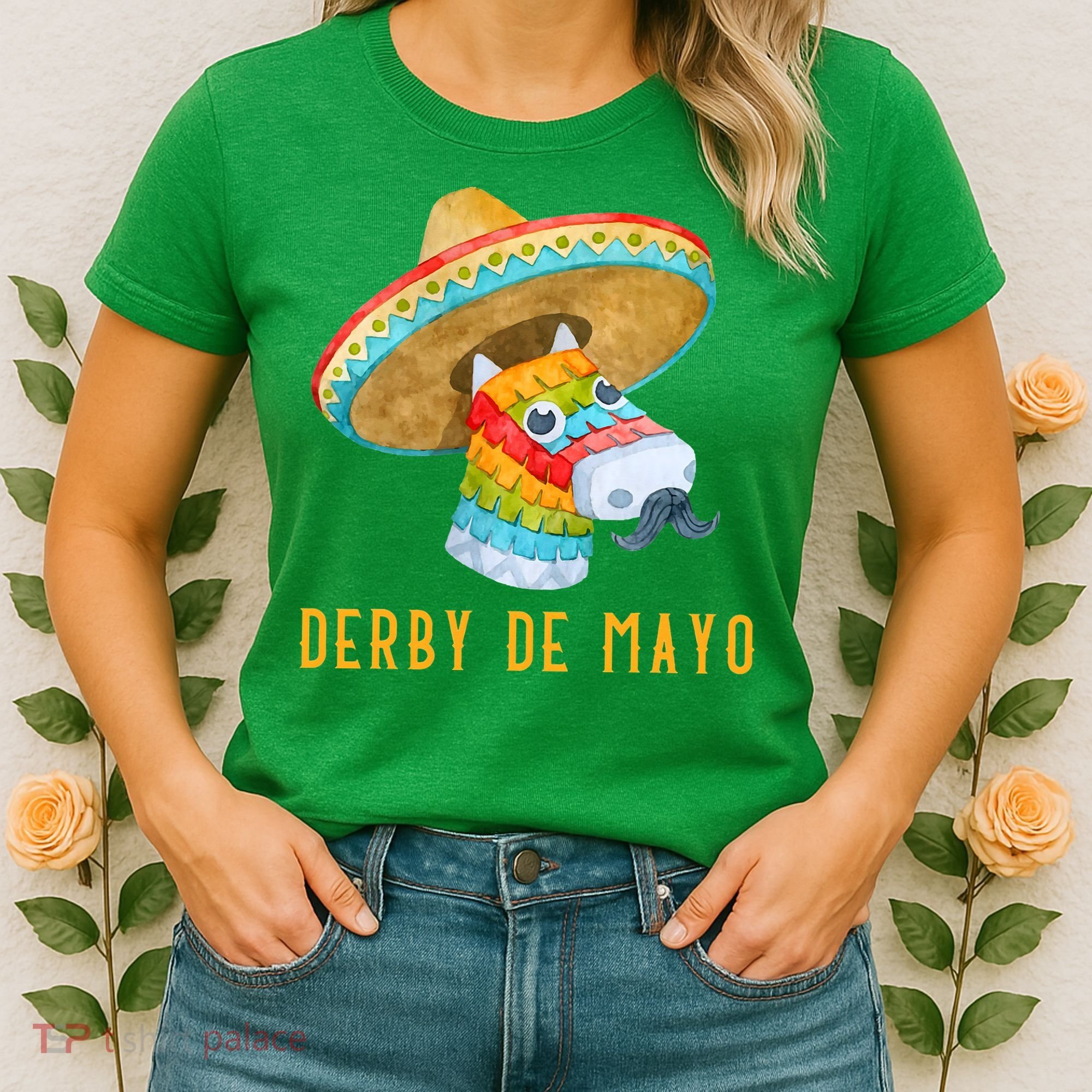 Derby de Mayo Kentucky Horse Race Mexico Pinata Mexican Women's T-Shirt