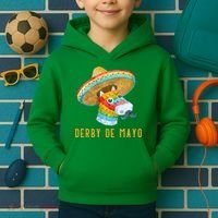 Derby de Mayo Kentucky Horse Race Mexico Pinata Mexican Kids Hoodie thumb 2
