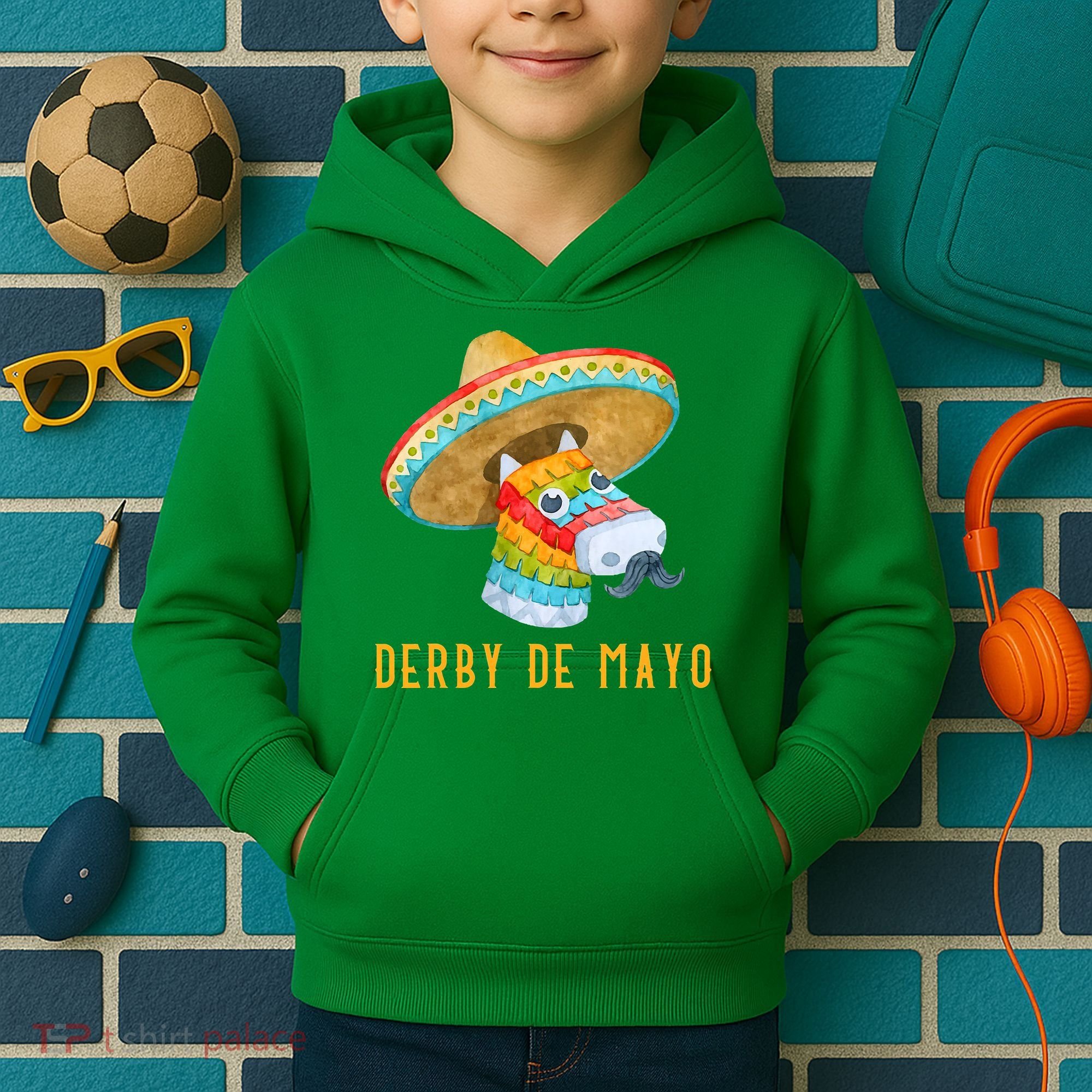 Derby de Mayo Kentucky Horse Race Mexico Pinata Mexican Kids Hoodie
