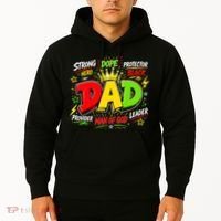 Dope Dad Man Of God Fathers Day Gift For Black Dads Juneteenth Hoodie thumb 2