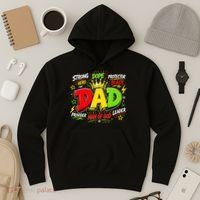 Dope Dad Man Of God Fathers Day Gift For Black Dads Juneteenth Hoodie thumb 3