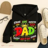 Dope Dad Man Of God Fathers Day Gift For Black Dads Juneteenth Hoodie thumb 4